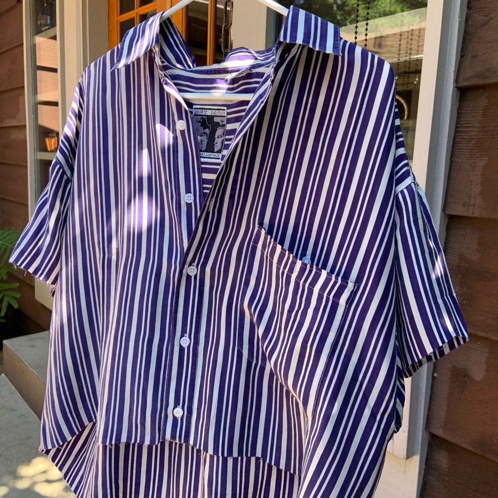 Oversized Vintage cropped button down